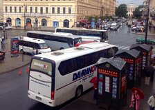 Жалоба-отзыв: Davranov travel - Водители автобусов на парковке не глушат двигатель.  Фото №1